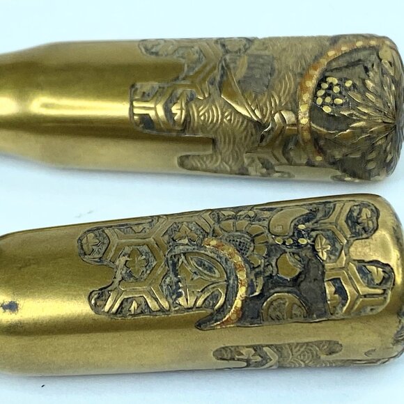 Japanese Kanzashi Kougai set of 2 Wooden Kimono Hair Ornament c1945 GS523 main image 10